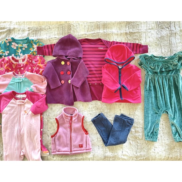 Assorted Other - Baby Girl - 6-12 Month - Winter - Vibrant Pink Purple Blue Capsule Matching Lot